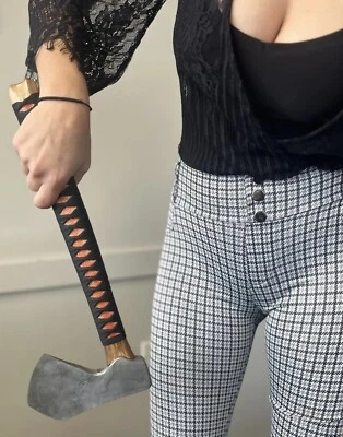 Cuchillos Warren Thomas Damasco Acero Tomahawk Hacha de Batalla Arce Envoltura Japonesa EDC Foto 1 de 4