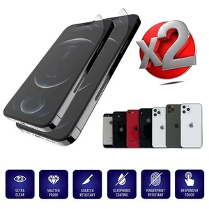 2x Crystal Clear Screen Protector Film iPhone 3G 4 5 SE 6 7 8 X XS 11 XR 12 13 - Picture 1 of 25