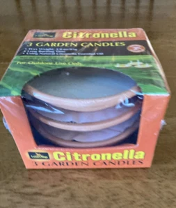 NEW Leisure Ways Citronella Garden Candle 3 Pk Long Burning 3oz Natural Oil - Picture 1 of 6