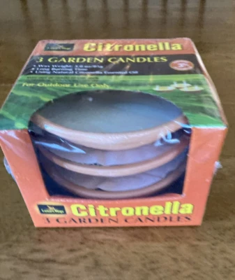 NEW Leisure Ways Citronella Garden Candle 3 Pk Long Burning 3oz Natural Oil - Image 1 of 4