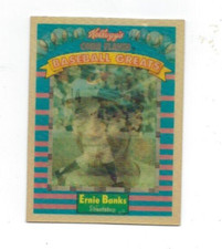 1991 Kellogg's Corn Flakes ERNIE BANKS 3-D Card Greats Chicago Cubs HOF’