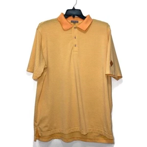 Peter Millar Men’s Size XL Polo Golf Collar Orange Solid Summer Comfort - Picture 1 of 10