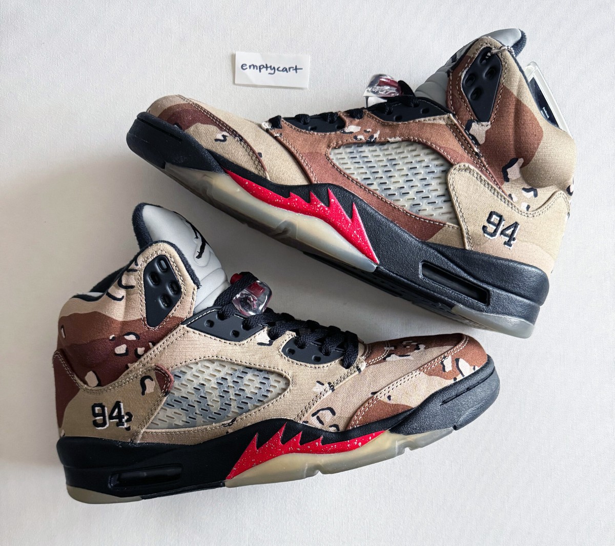 Supreme x Air Jordan 5 Retro Desert Camo | eBay Supreme x Air Jordan 5 Retro Desert Camo | eBay