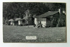 POSTKARTE HUFFS CABINS GATLINBURG TENNESSEE #4008u - Bild 1 von 2