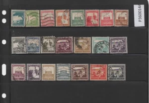 PALESTINE — SCOTT 65 84 — 1927-45 PICTORIAL SET — USED— 22 STAMPS SCV $175 - Picture 1 of 1