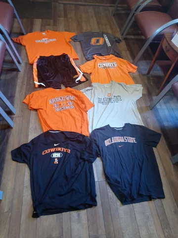 Oklahoma State Cowboys OSU T-Shirt Mens Size XL and XXL lot of 7 with shorts Cover