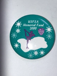 BUTTON USFSA Memorial Fund 2000 Figure Skating - Picture 1 of 1