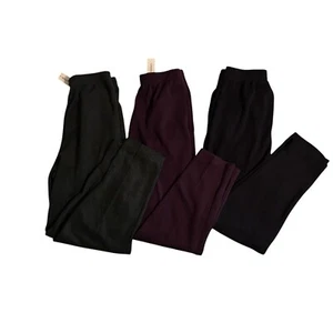 Dressbarn Lot Of 3 Womens Size XL Lounge Pants Elastic Waist Straight Leg Pocket - Picture 1 of 10