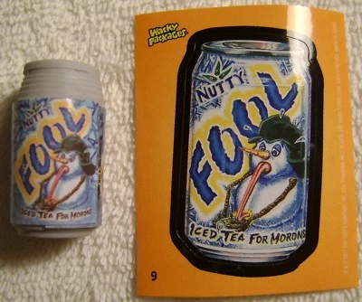 1.25" Wacky Packages Fool Iced Tea Morons Eraser Sticker Card Topps 2011 Nestea - Image 1 of 3