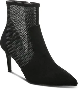 Alfani Women's Jamari Mesh Side Zip Pointed Toe Pumps Booties Black Size 9M - Picture 1 of 4
