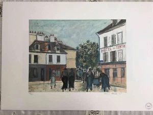 Maurice Utrillo Lithographie Versatz cm 50x70 pantographierte Unterschrift - Picture 1 of 9