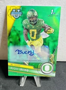 2023 Bowman U Football Bucky Irving Green Refractor Autograph /99 Color Match RC - Picture 1 of 2