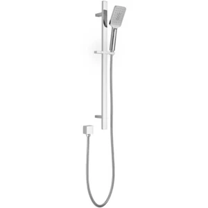 Eden Square Bathroom Hand Held Shower Head Spray Rail Sliding Set Chrome - Picture 1 of 2
