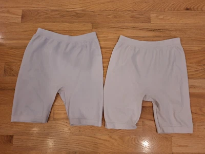 Lote de 2 Pantalones Cortos Niñas Ciclismo Motociclista Pull on Gris L 10/12 Deportes Ejercicio Nylon Foto 1 de 2