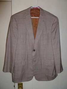 Isaia Napoli Plaid/Check Cashmere & Silk Blazer, Size 42 R (SHORT SLEEVES) - Picture 1 of 12