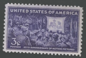 US. 926. 3c. Motion Picture, 50th Anniv. MNH. 1944 - Picture 1 of 1