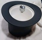 Black Top Hat Ice Bucket 3qt.  w/Black Band & Lucite Cover Great Shape
