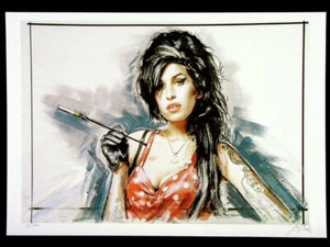 Kunst Druck Grafik MUSIK-LEGENDEN Bild handsigniert, limitiert, nummeriert - Picture 1 of 2