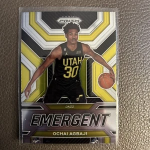 2022-23 Panini Prizm Basketball Ochai Agbaji Emergent RC #9 Utah Jazz - Picture 1 of 2