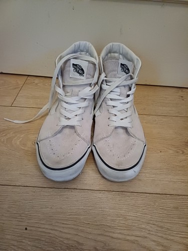 Scarpe da ginnastica Vans Hi Tops taglia 7 UK beige crema scamosciate