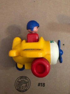VNT 1991 TOMY TYCO Push N Go Airplane Plastic Toy AS SEEN IN BABY EINSTEIN READ - Picture 1 of 4