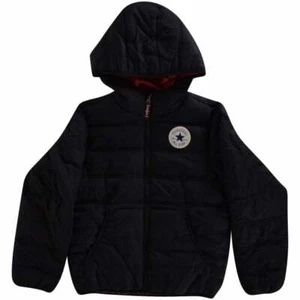 Converse Junior schwarze gefütterte Jacke mit Kapuze Alter 12-13 152-158 cm LN001 TT 20 - Bild 1 von 4