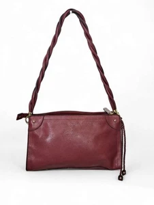 Relikt tiefrot gedrehter geflochtener Riemen Quaste Schultertasche Handtasche - Bild 1 von 16