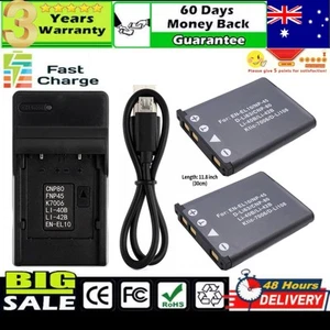 2 X 1800mAh Battery + Usb Charger For Kodak KLIC-7006 - Picture 1 of 8