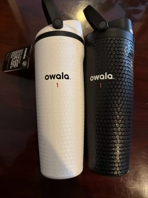 Owala Fairways For Days FreeSip Sway Golf Water Bottle 30oz Black And White Set - Image 1 of 3