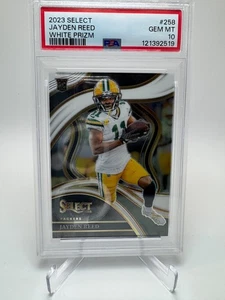 2023 Select Jayden Reed RC White Prizm /35 Club Level Packers #258 PSA 10 - Foto 1 di 3