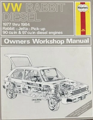 1977-1984 Volkswagen Diesel Haynes Taller Manual Conejo Jetta Pick-Up - Imagen 1 de 4