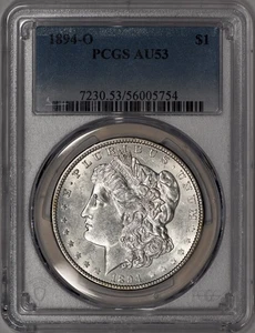 1894-O Morgan Silver Dollar $1 PCGS AU53 - Blast White! - Picture 1 of 3