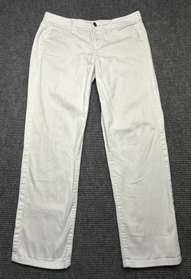 J Jill Jeans Womens 10 White Slim Boyfriend Straight Leg Denim Stretch 5 Pocket - Image 1 of 4