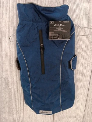 Eddie Bauer Dog Coat Large Navy Winter Jacket Water Repellent Fleece Lined - Image 1 of 4