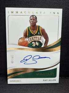 Ray Allen Auto 2023-24 Panini Immaculate Immaculate Ink Signatures /49 On Card - Picture 1 of 4