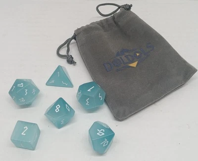 Lote de 6 dados para juegos Dungeons & Dragons con bolsa. Foto 1 de 4