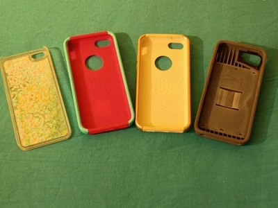 Juego de 4 fundas rígidas mate de silicona a prueba de golpes para iPhone 5C =".raras" SKU001314 Foto 1 de 2