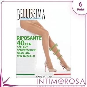 Collant riposante Bellissima 40 den compressione graduata 6 paia - Foto 1 di 5
