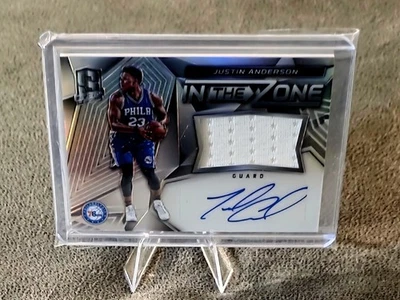 Panini Spectra Basketball In The Zone 2017 Justin Anderson 34 reliquia automática #d/149 Foto 1 de 3