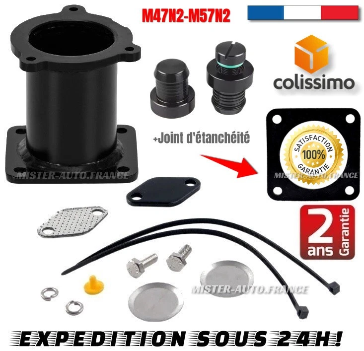 KIT SUPPRESSION VANNE EGR POUR BMW E87 E60 E61 E65 E90 E91 X3 X5 X6 M47N2 M57N2 - Photo 1/4