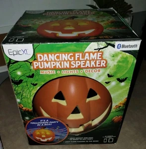 NUOVO Epic XL Fiamma Danzante Zucca Altoparlante Bluetooth Halloween Festa Musica Luci - Foto 1 di 3