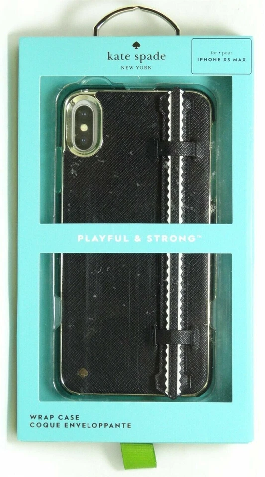 Kate Spade New York Wrap Strap Case for Apple iPhone XS Max - Scallop Black #519 - Image 1 of 1