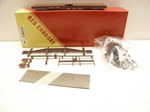 RED CABOSSE 42' FLAT CAR W/FISH BELLY SIDE SILLS - WABASH #21005 -HO SCALE KIT - Picture 1 of 4