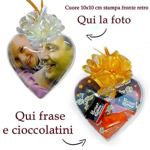 idea regalo festa del papà Cuore personalizzato foto frase dedica cioccolatini - Imagen 1 de 1