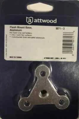 Attwood 5071-3 Sure-Grip Rod Holder Mounting Base Flush Base Fits 2-inch - Image 1 of 3