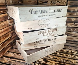 Wooden Wine Box Crate - SHALLOW TRAYS - Storage shop Home - CLEARANCE BOXES - Picture 1 of 16