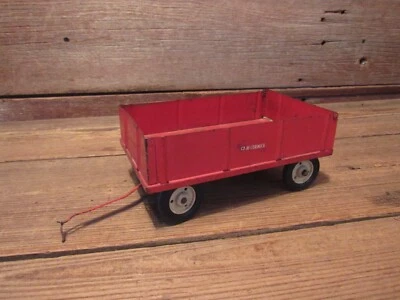 Vintage McCormick Red Barge Wagon With White Steel Rims Toy 1/16 - Image 1 of 4