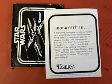 Vintage Star Wars Boba Fett Note to Consumers Original Insert Paperwork 1979