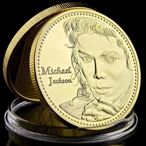 Michael Jackson - Pièce Médaille Commémorative plaquée Or (Réf 1A) - Imagen 1 de 5
