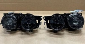 RARE Pair of Headlights Hella Dark Style For BMW E34 88-95 + E32 88-94 LHD + RHD - Picture 1 of 12